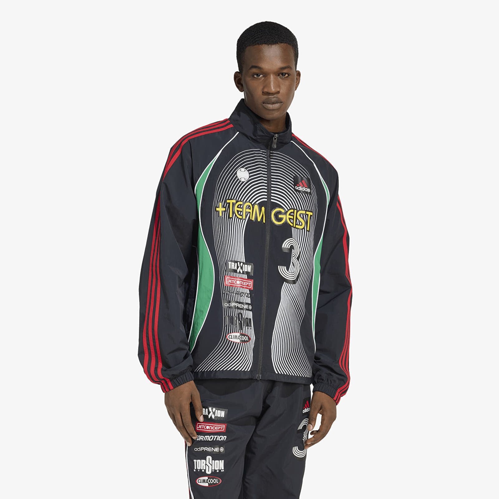 Jacket adidas Teamgeist Moto Tracktop Black/ White/ Better Scarlet