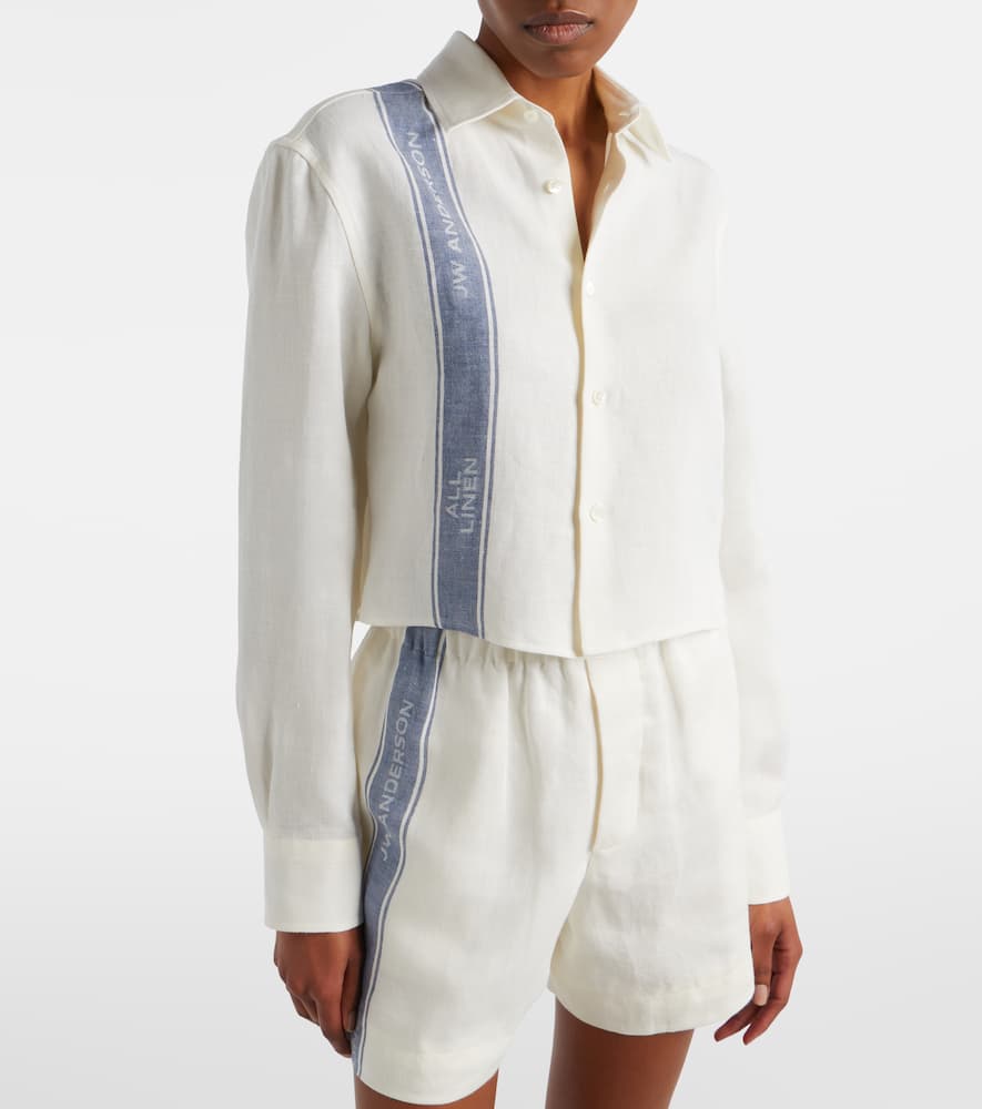 Cropped linen shirt
