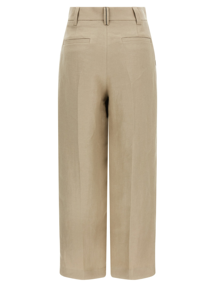 Linen Trousers Pants Beige