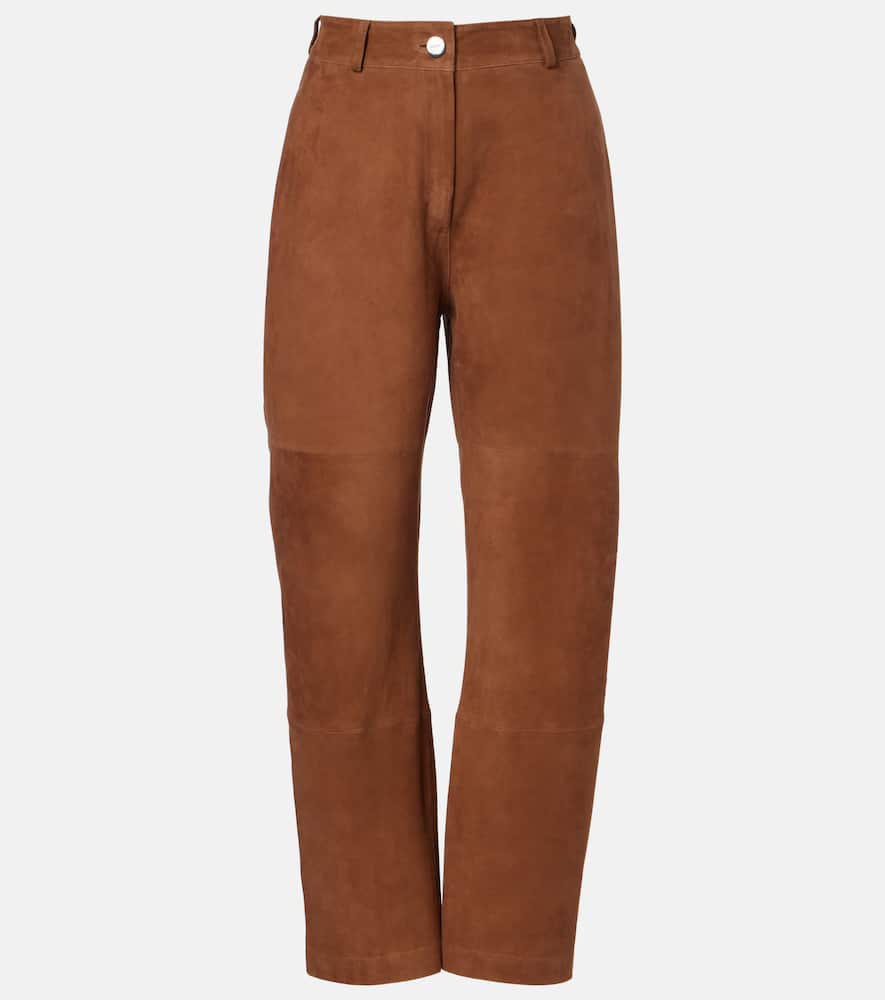 Róhe Suede barrel-leg pants
