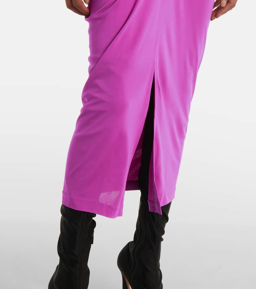 Hades gathered jersey midi dress