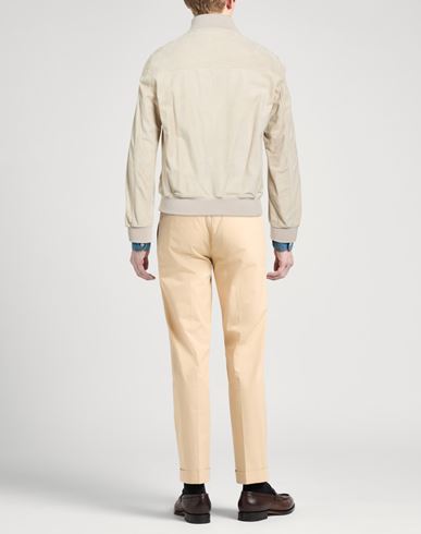 Platinum Man Jacket Light grey Size 40 Goat skin, Cotton, Lyocell