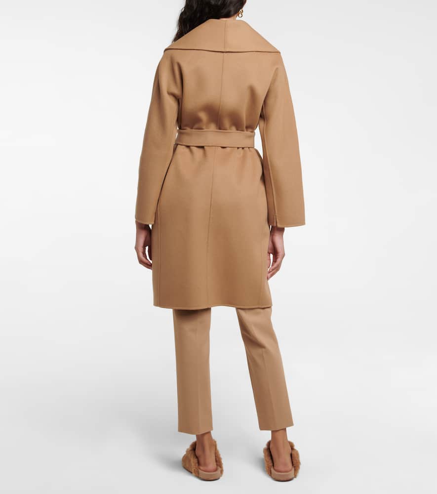 Messi belted virgin-wool coat
