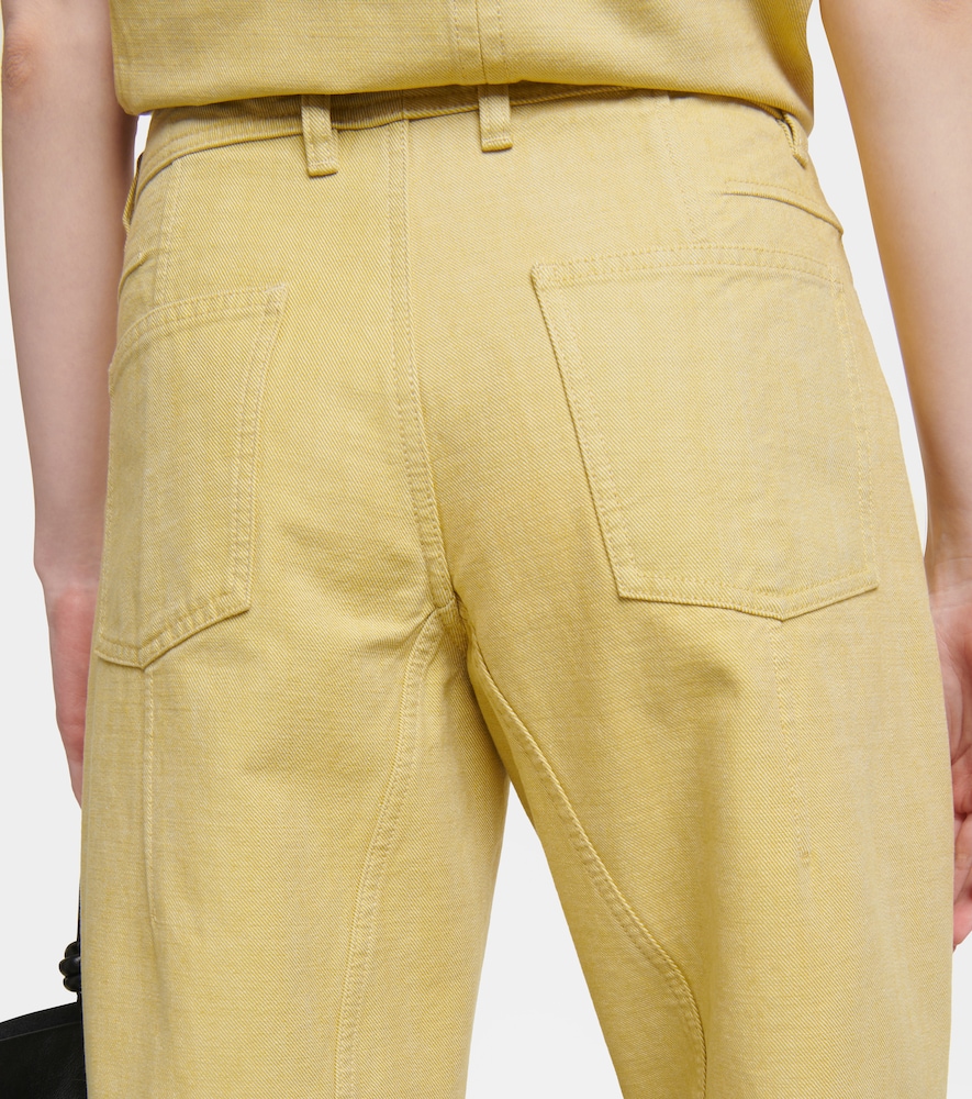 High-rise wide-leg denim jeans