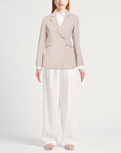 Woman Blazer Beige Size 12 Polyester