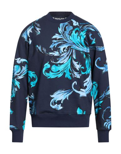 Man Sweatshirt Navy Size S Cotton