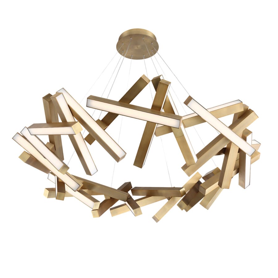 Modern Forms Chaos 31-Light 61" in Aged Bra