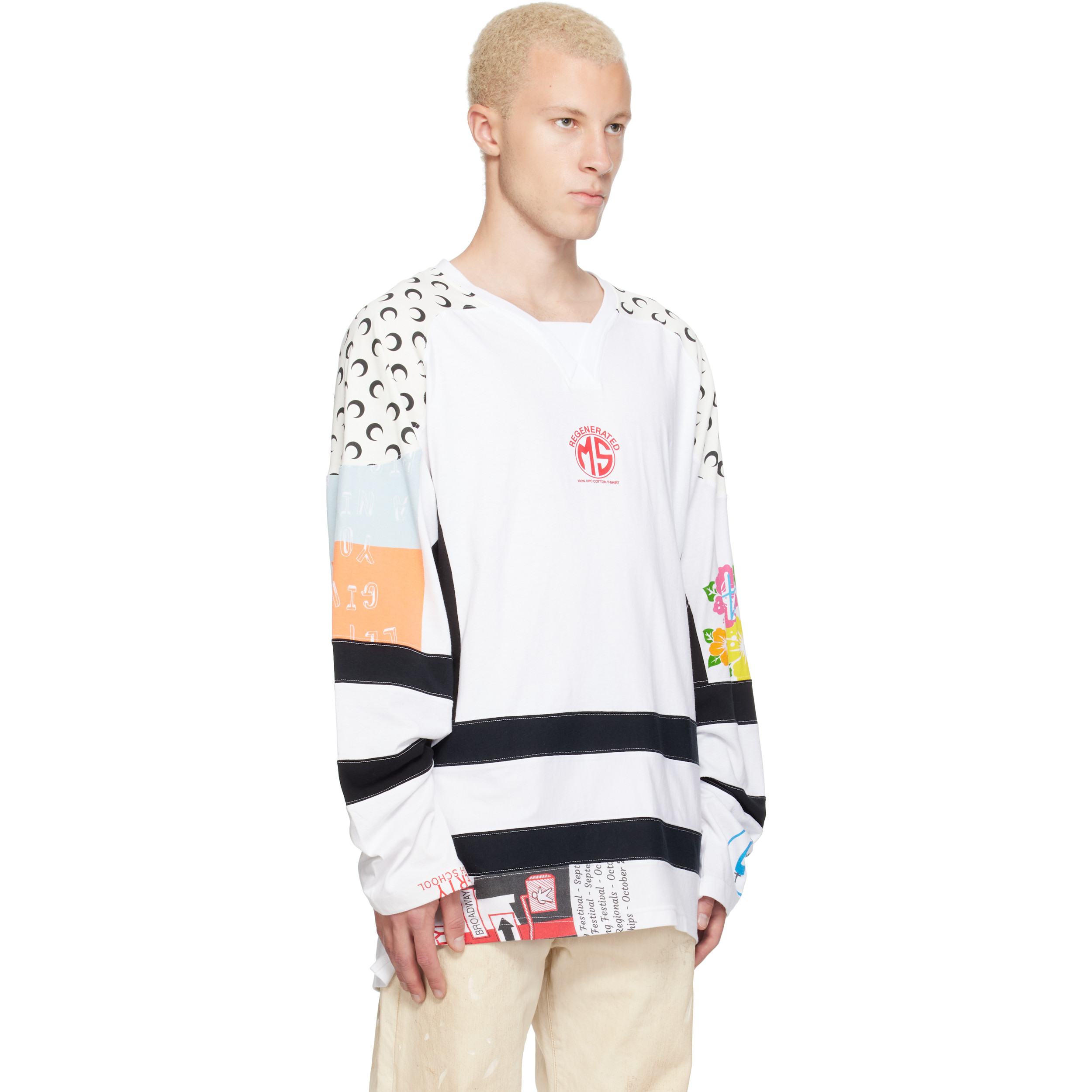 White Regenerated Graphic Jersey Hockey T-shirt