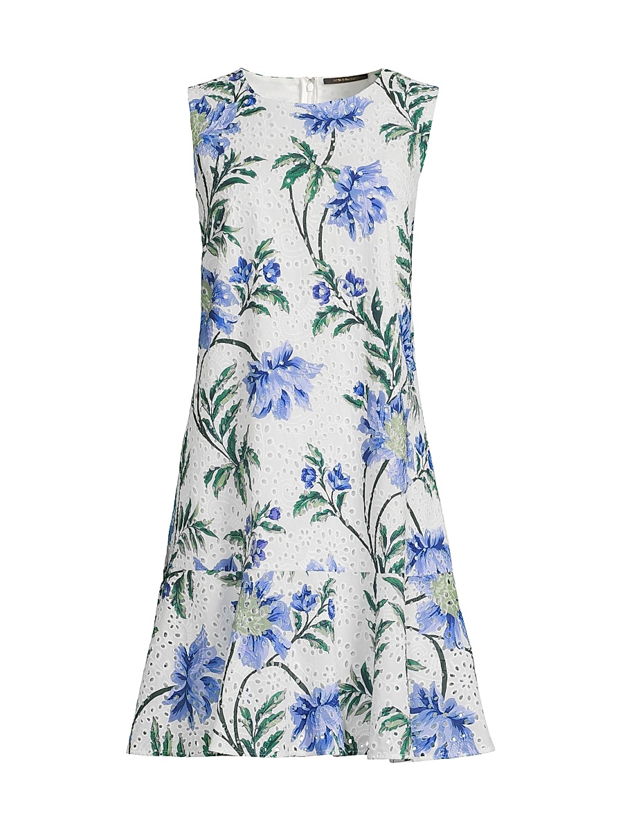 Women's Charlotte Eyelet Minidress - Ivory Multi