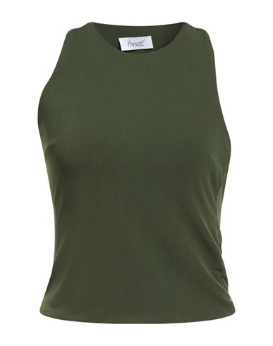 Woman Top Military green Size M Polyester, Elastane