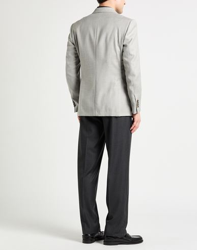 Man Blazer Light grey Size 36 Virgin Wool, Viscose, Linen
