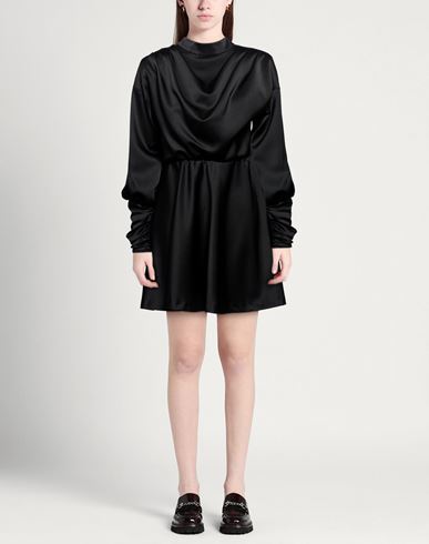 Woman Mini dress Black Size S PES