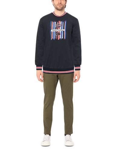 Man Sweatshirt Midnight blue Size 44 Cotton, Elastane
