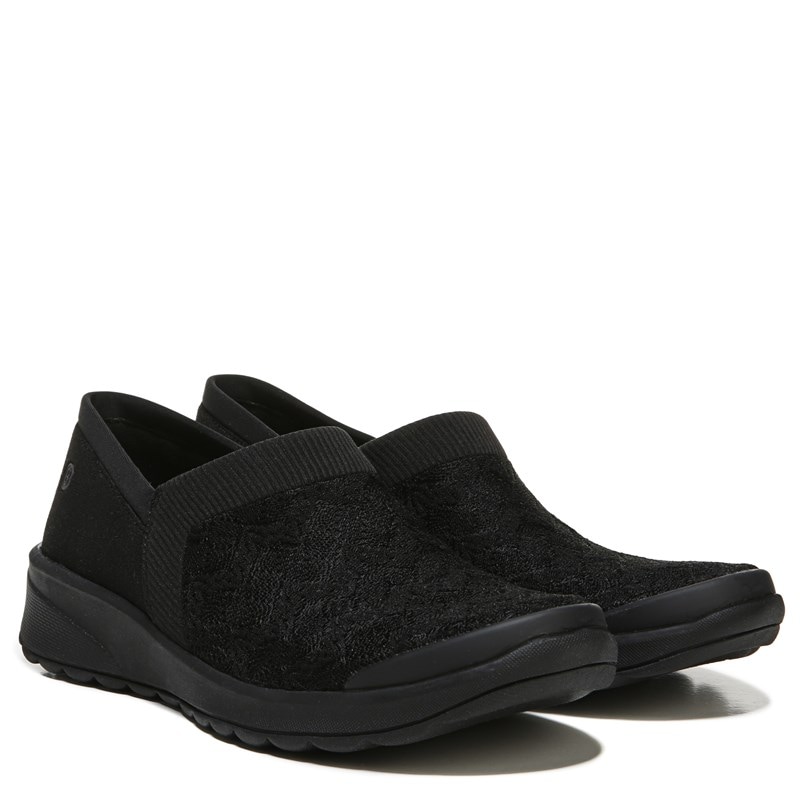 Women's Gia Slip On Shoes (Black Pointelle Knit)