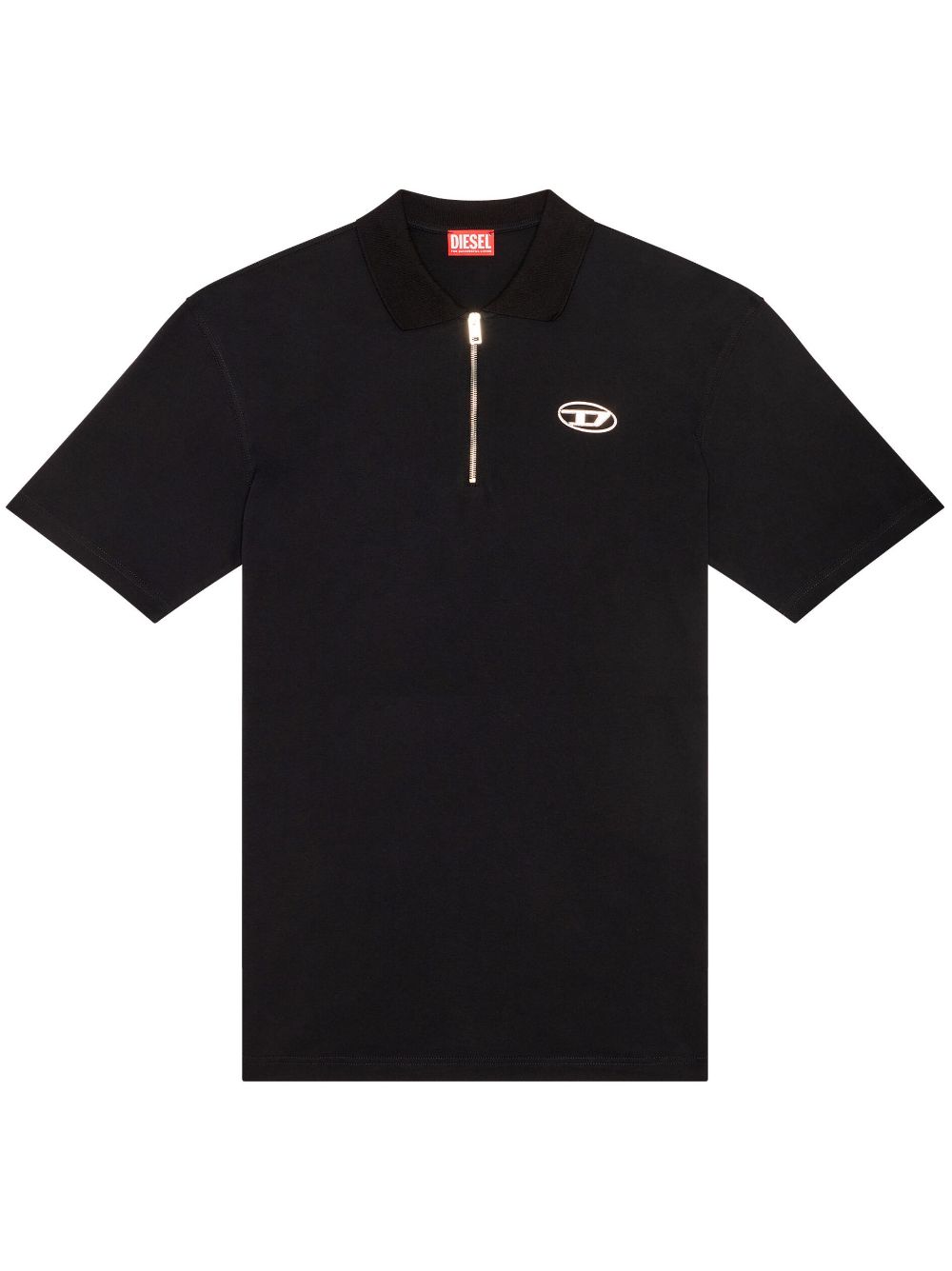 T-Vor cotton-jersey polo shirt - Black