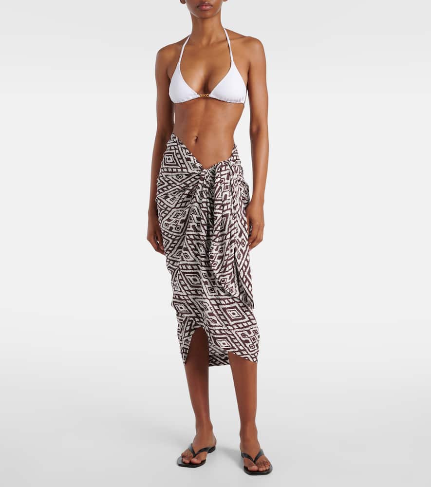 Pareo printed beach cover-up