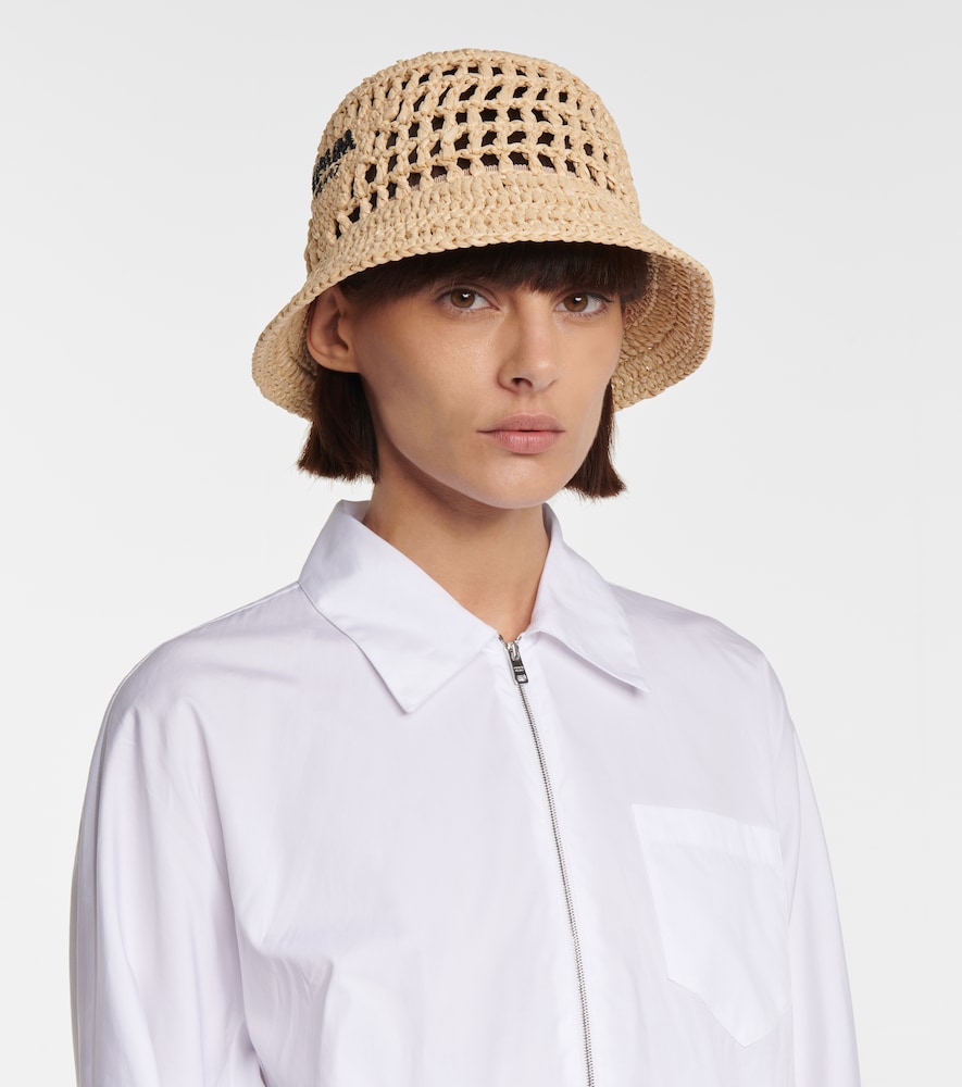 Raffia bucket hat