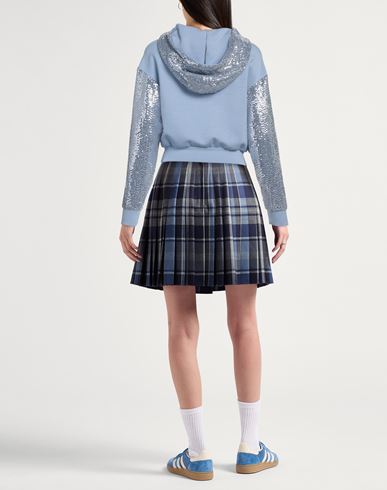 Ea7 Woman Sweatshirt Light blue Size L Polyamide, Elastane, Metallic fiber, Viscose, Polyester