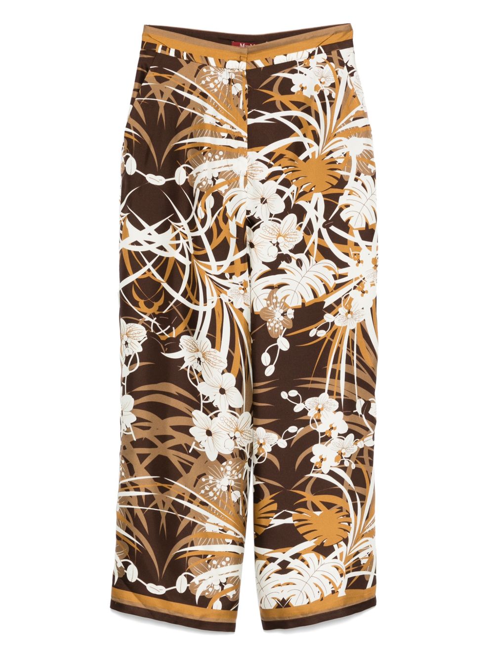 Silk trousers - Brown