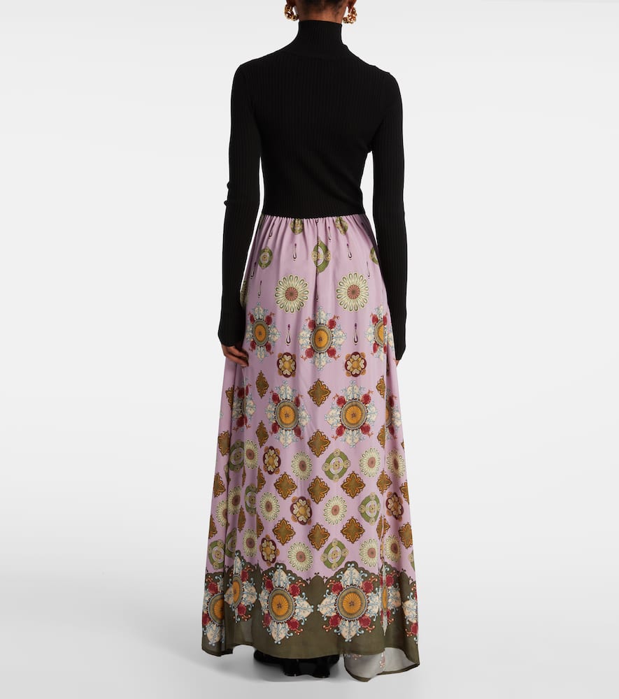 Lunaria Foulard printed maxi dress