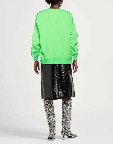 Woman Sweatshirt Lime green Size S Polyester, Cotton