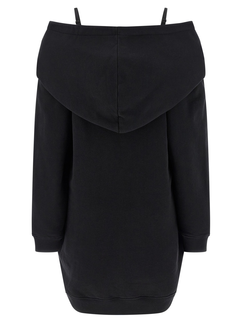 Off-shoulder Hooded Dress