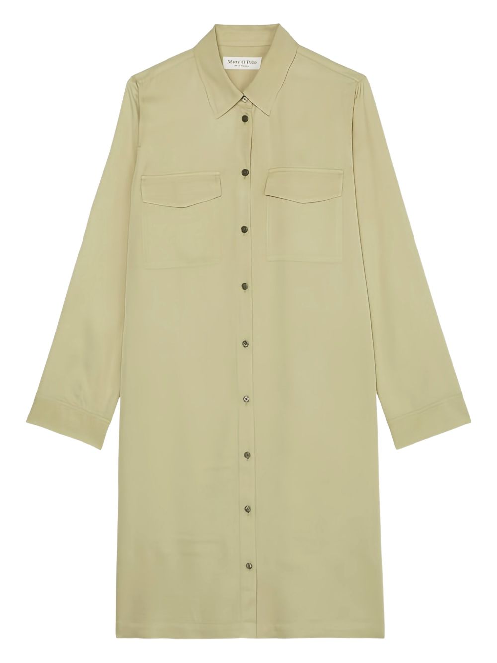 Button-down shirt dress - Green