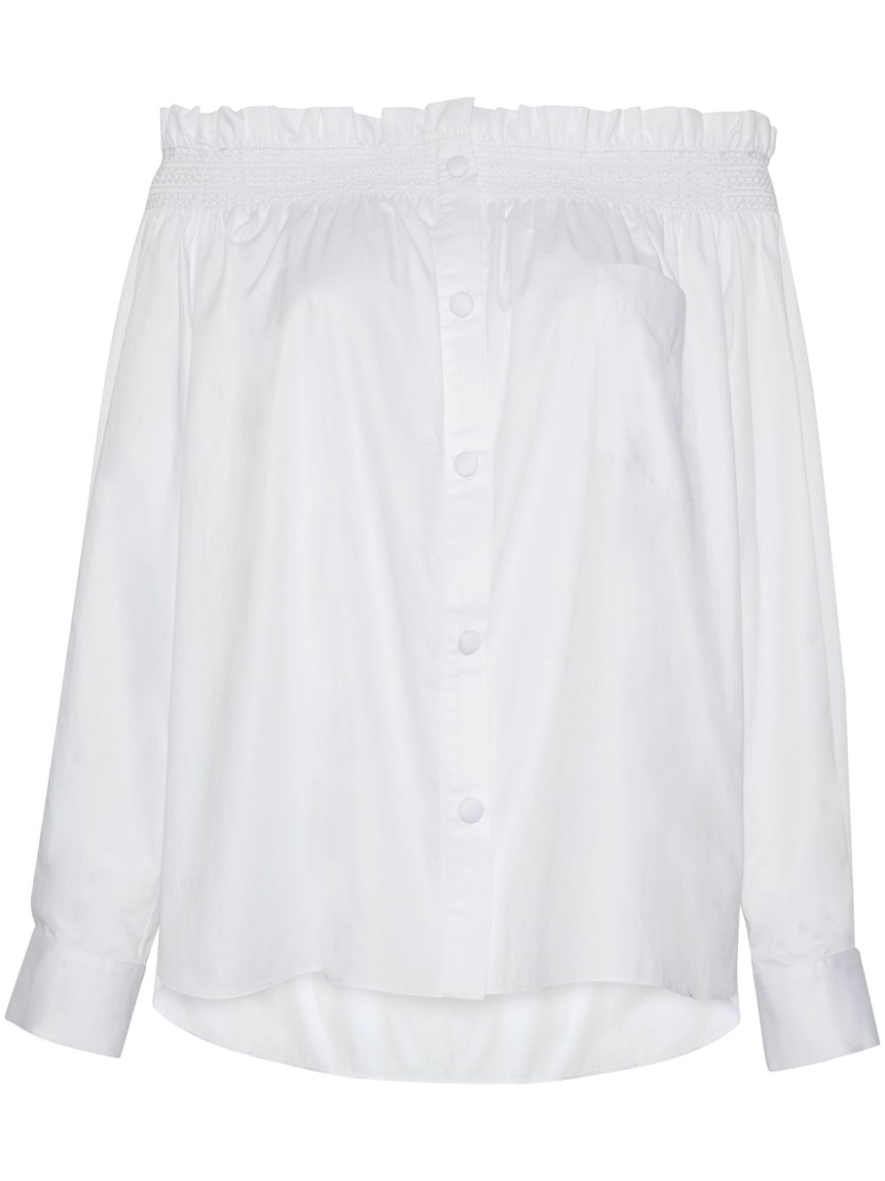 Visby cotton-poplin blouse - White