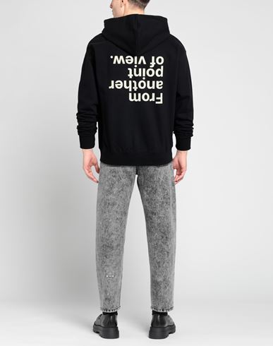 Man Sweatshirt Black Size S Cotton, Polyester