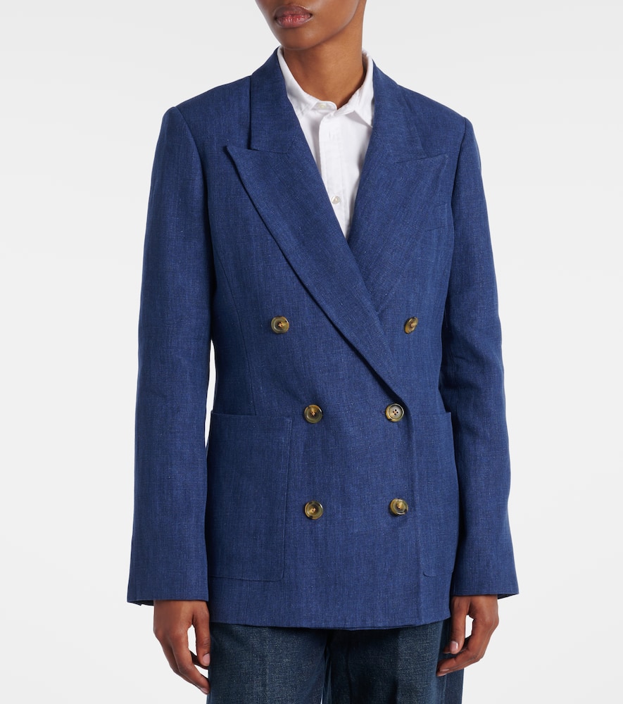 X Argent Chelsea linen denim blazer