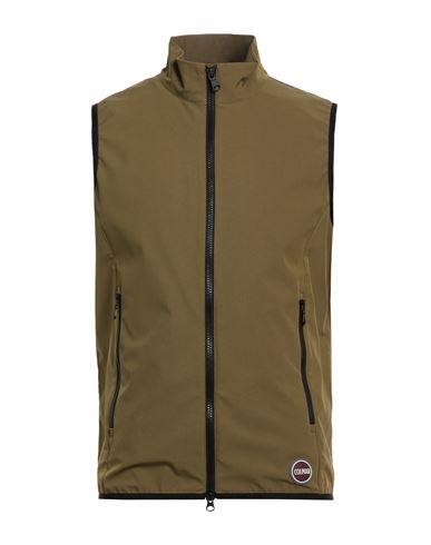 Man Vest Khaki Size 38 Polyester, Elastane