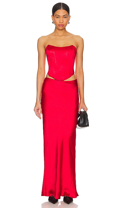 Superdown Calla Skirt Set in Red.  XL. Also in L, M, S