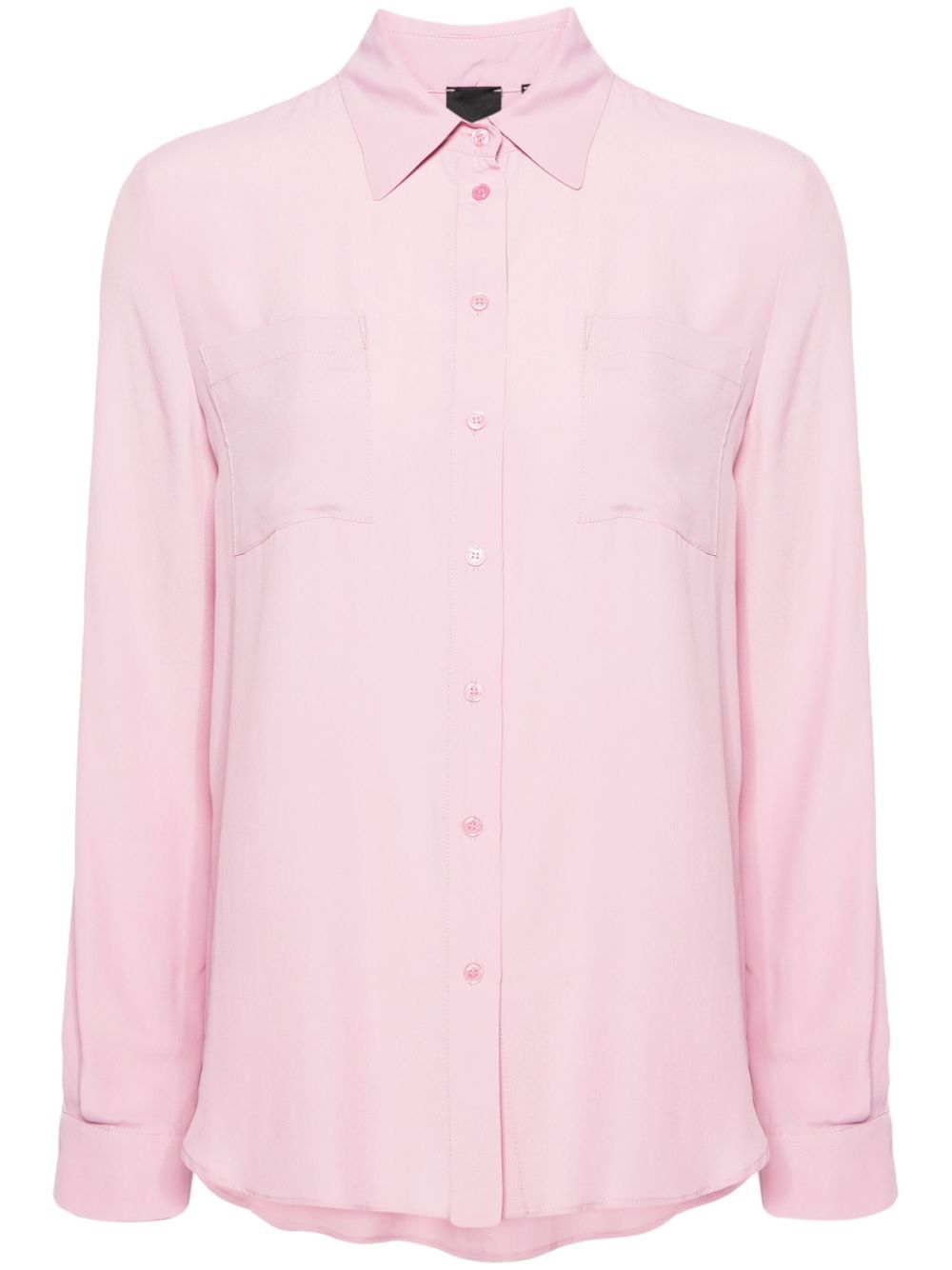 Button-up crepe shirt