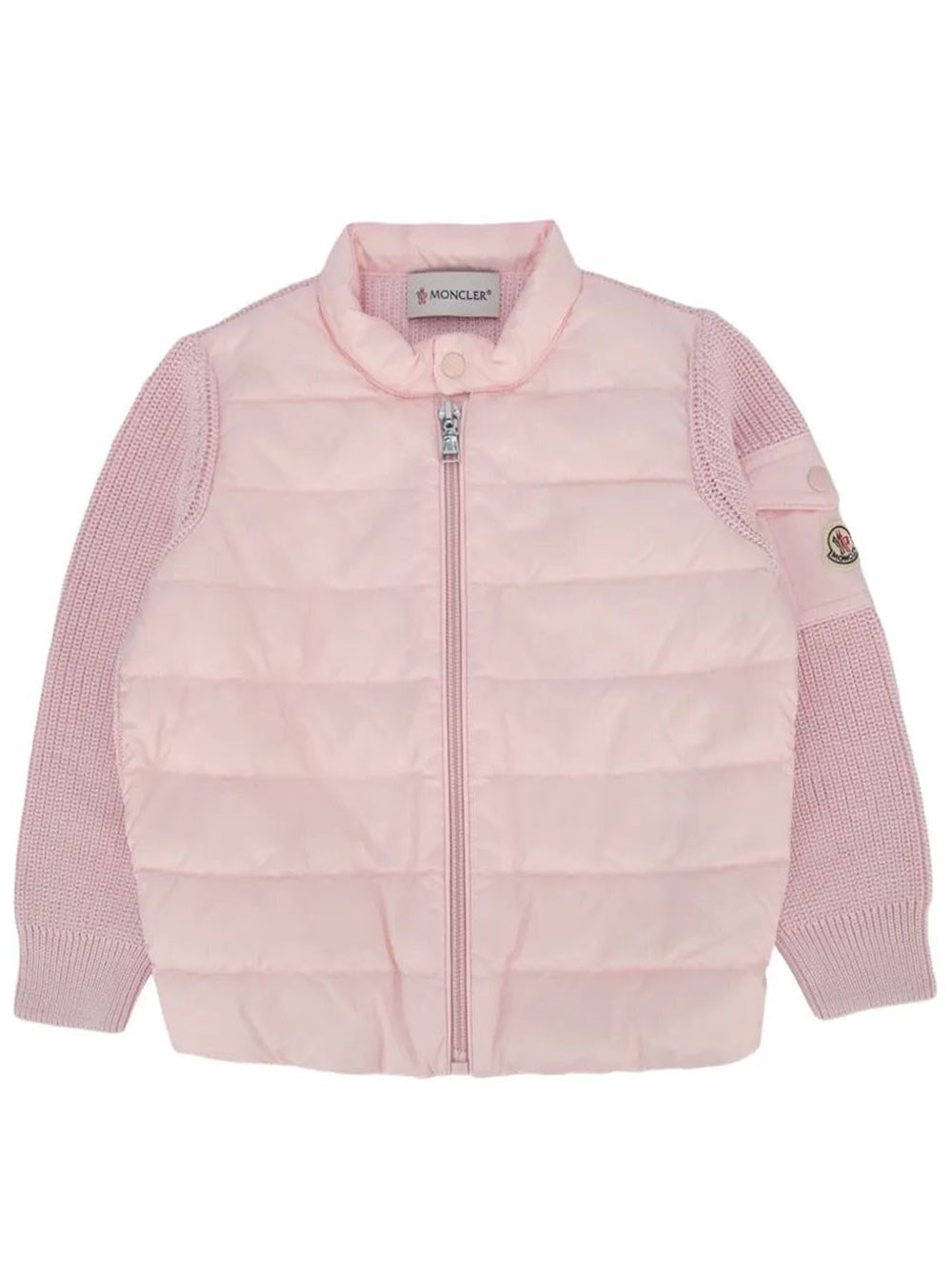 Padded Cotton Zip-Up Cardigan