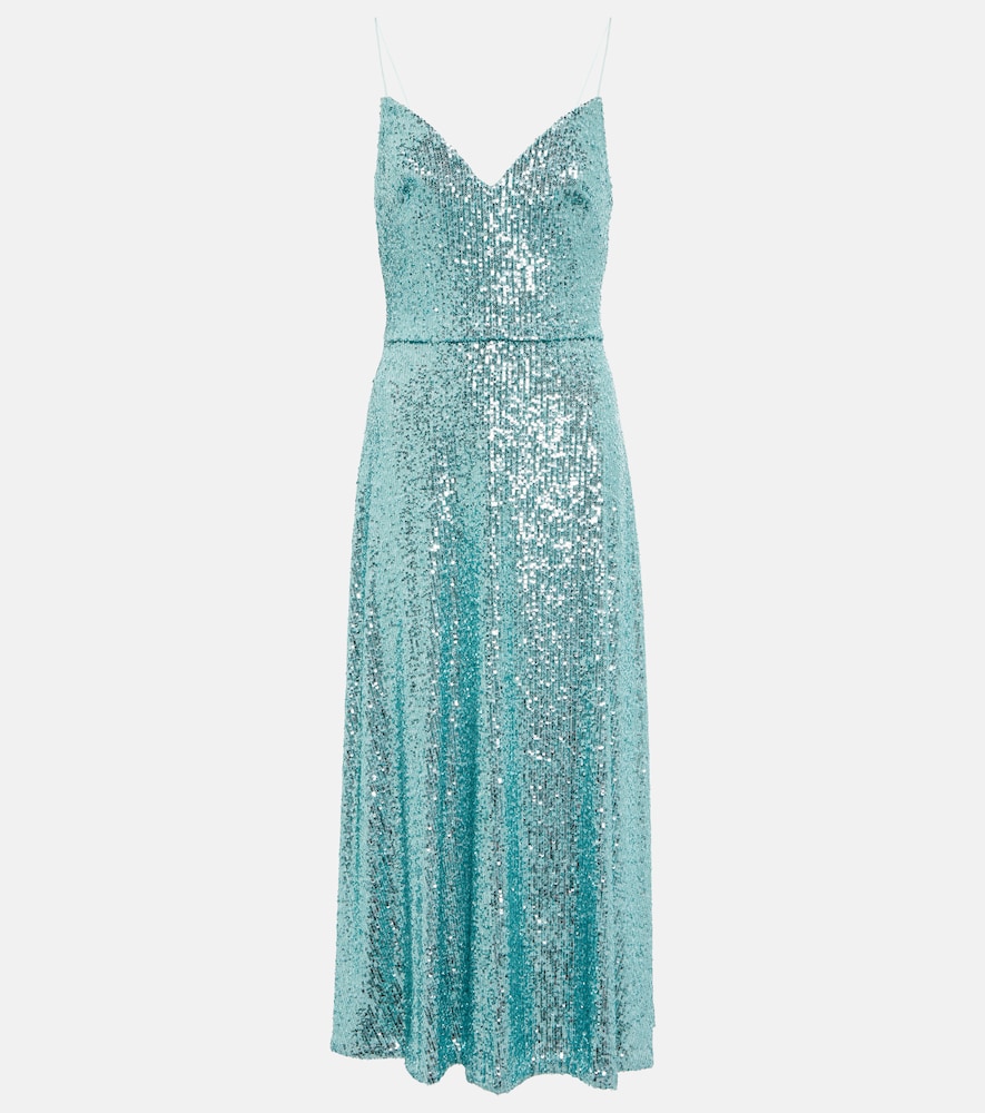Monique Lhuillier Sequined midi dress