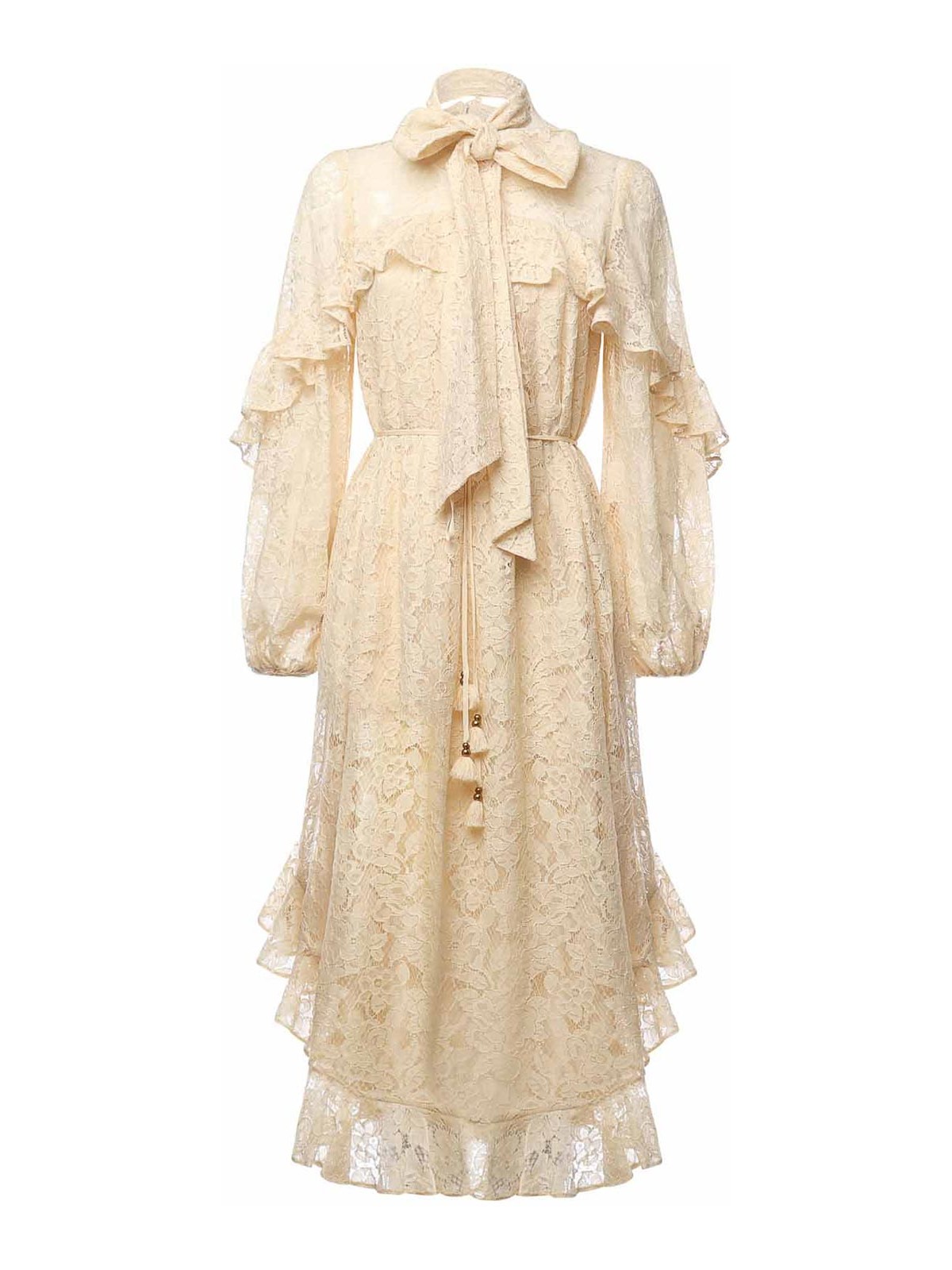Memento Ruffled Lace Dress