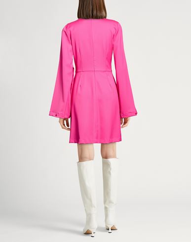 Woman Mini dress Fuchsia Size 6 Polyester, Virgin Wool, Elastane