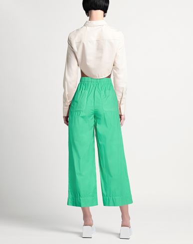 Woman Pants Green Size 4 Cotton