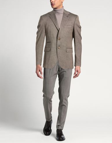 Man Blazer Taupe Size 36 Linen, PES, Viscose, Elastane