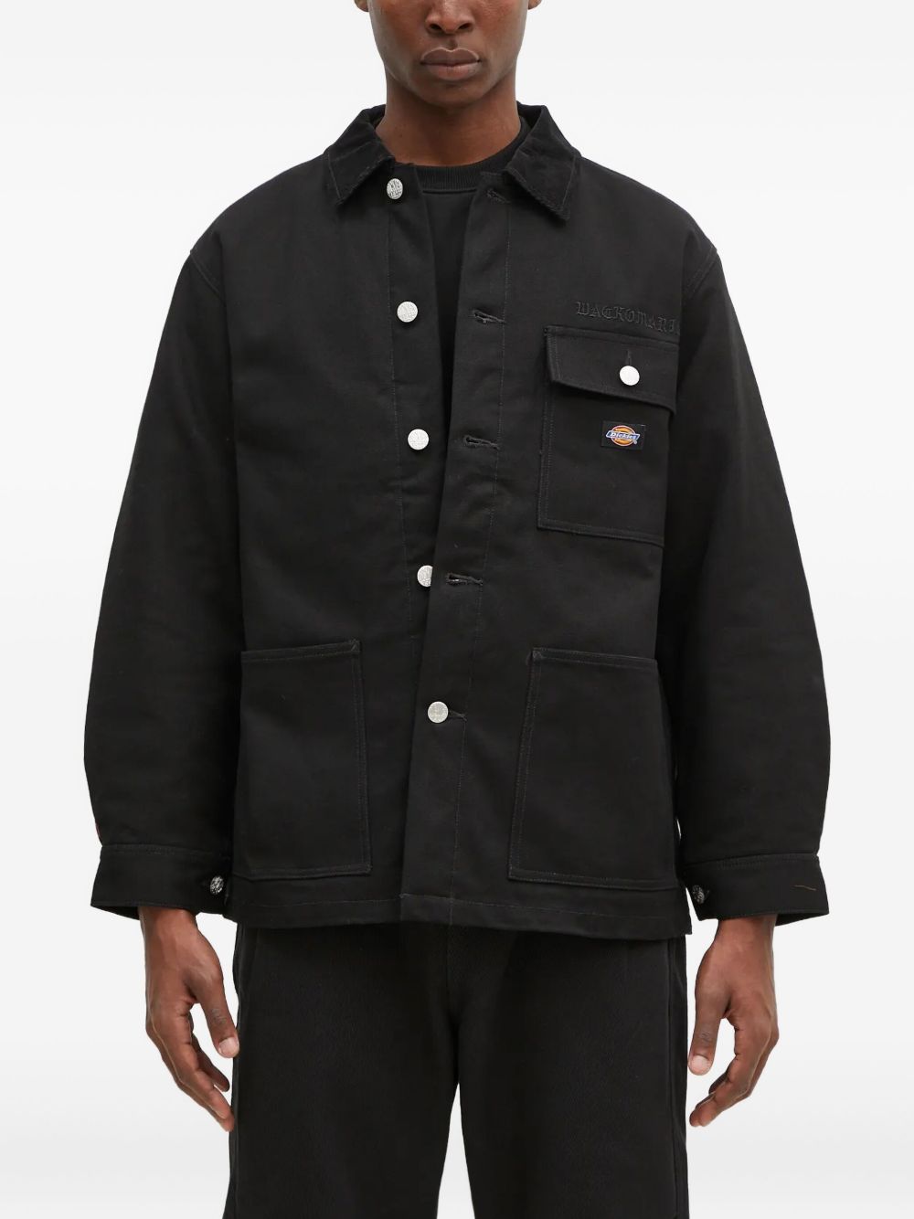 X Dickies logo-embroidered shirt jacket - Black