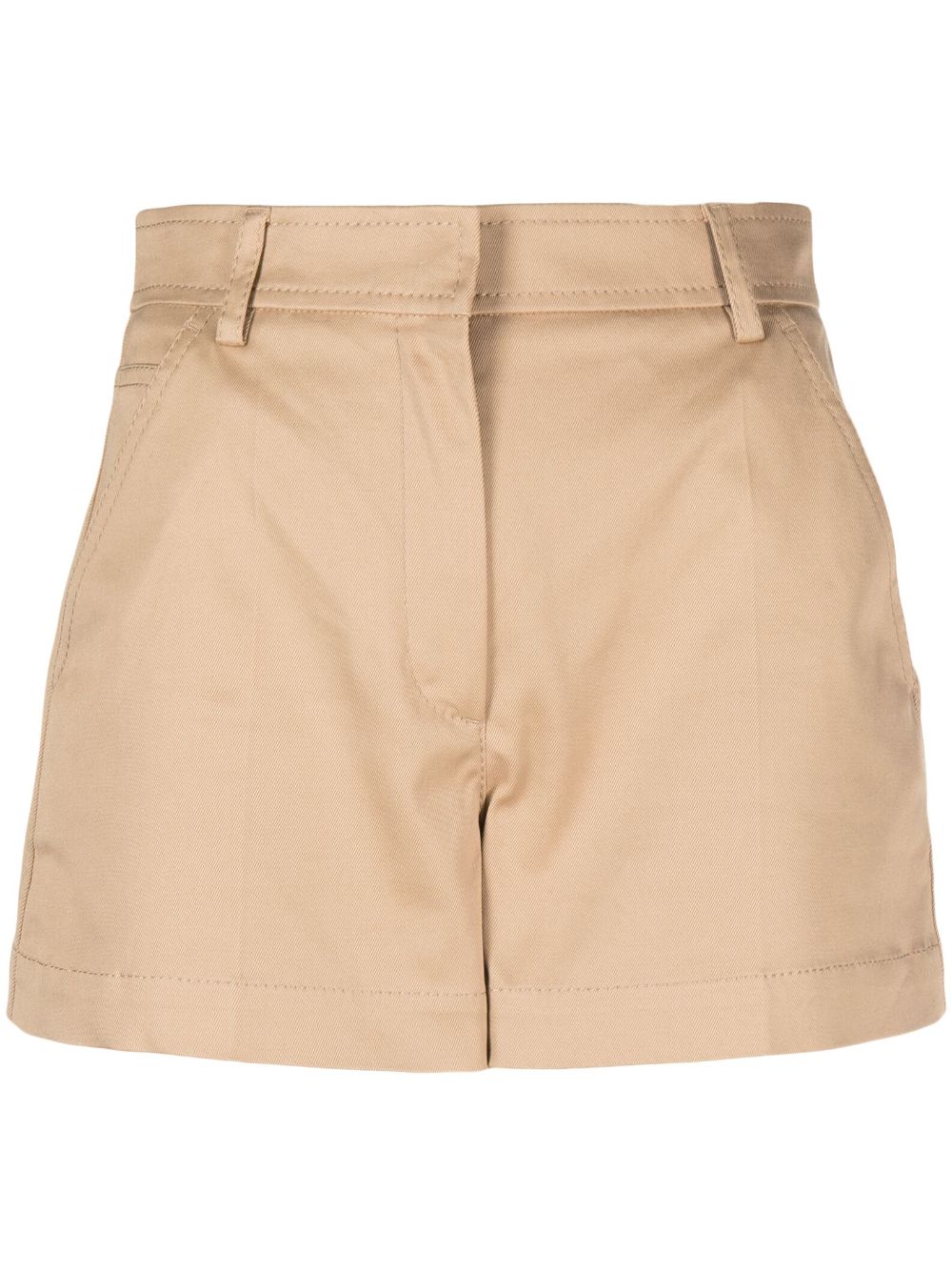 Rockstud high-waisted shorts - Neutrals