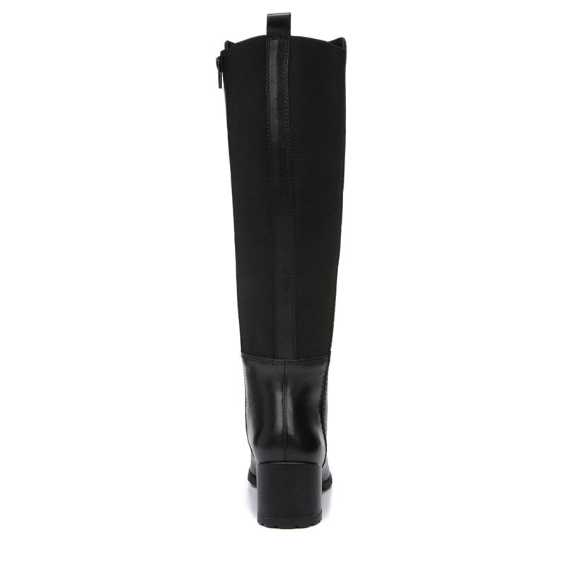 Women's Brent Weatherproof Wide Calf Knee High Boots (Black Leather)