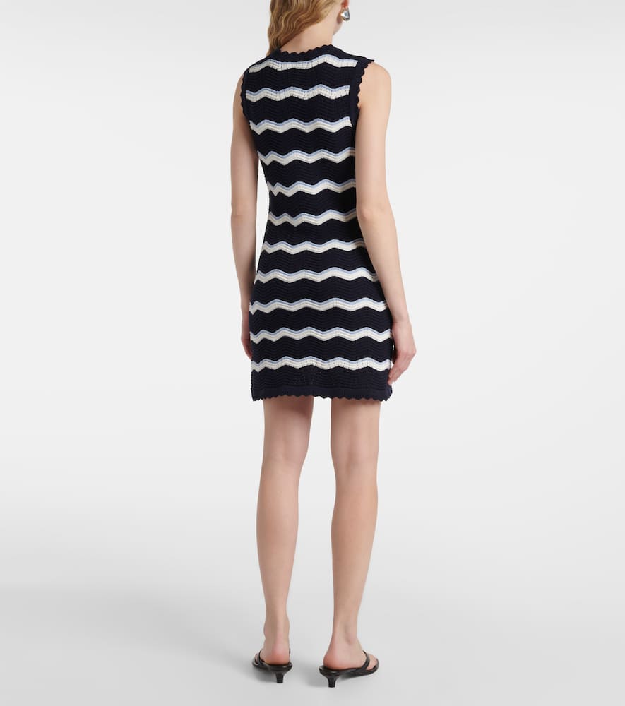 Templeton chevron cotton-blend minidress
