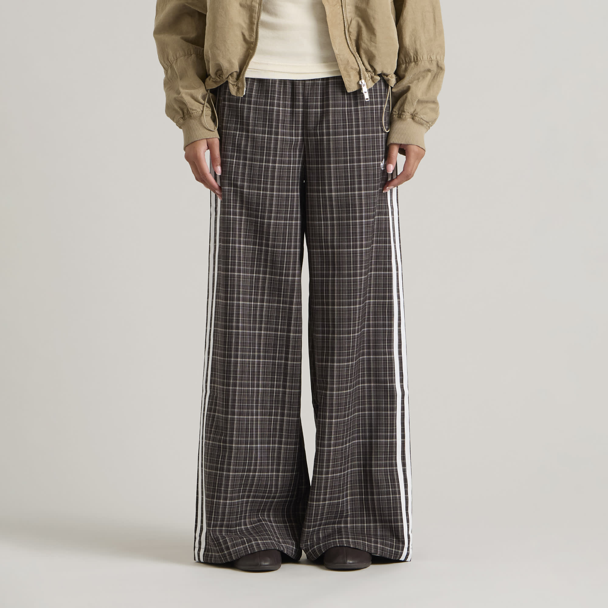Women's Check Track Pant Night Brown
