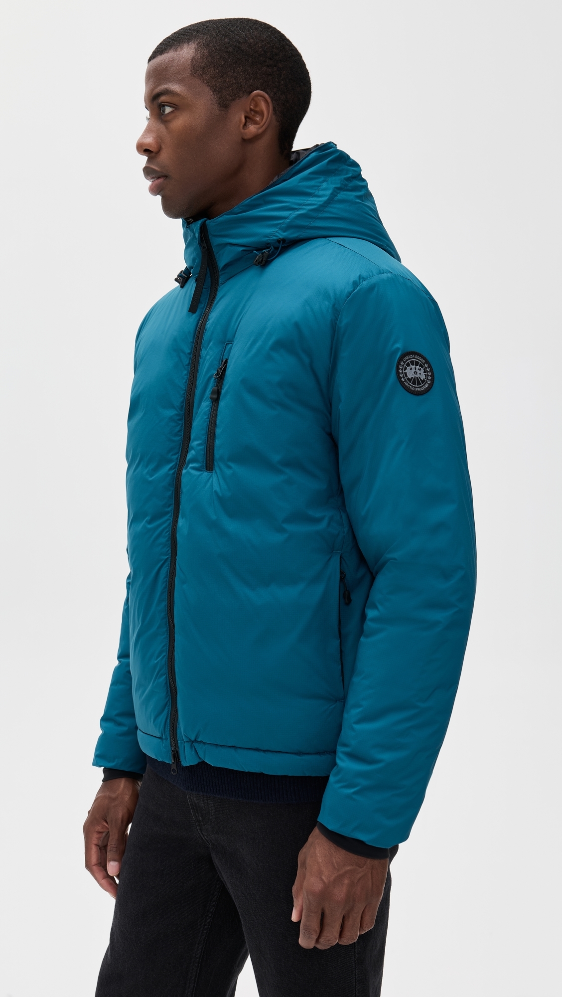 Lodge Black Disc Hooded Jacket Guard Blue