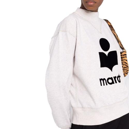 Natural Flocked-logo Sweatshirt