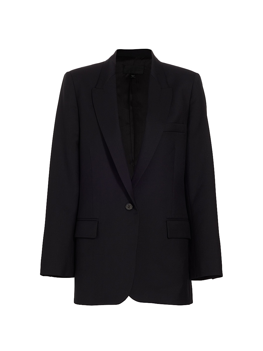 Women's Diane Single-Breasted Wool Blazer - Black
