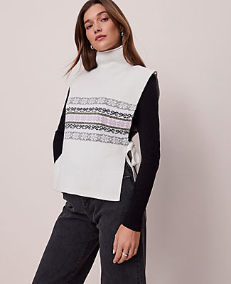 Ann Taylor Fair Isle Dickie Sweater Vest