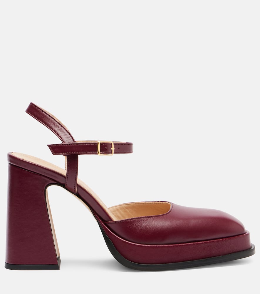 Malasana 95 leather slingback pumps