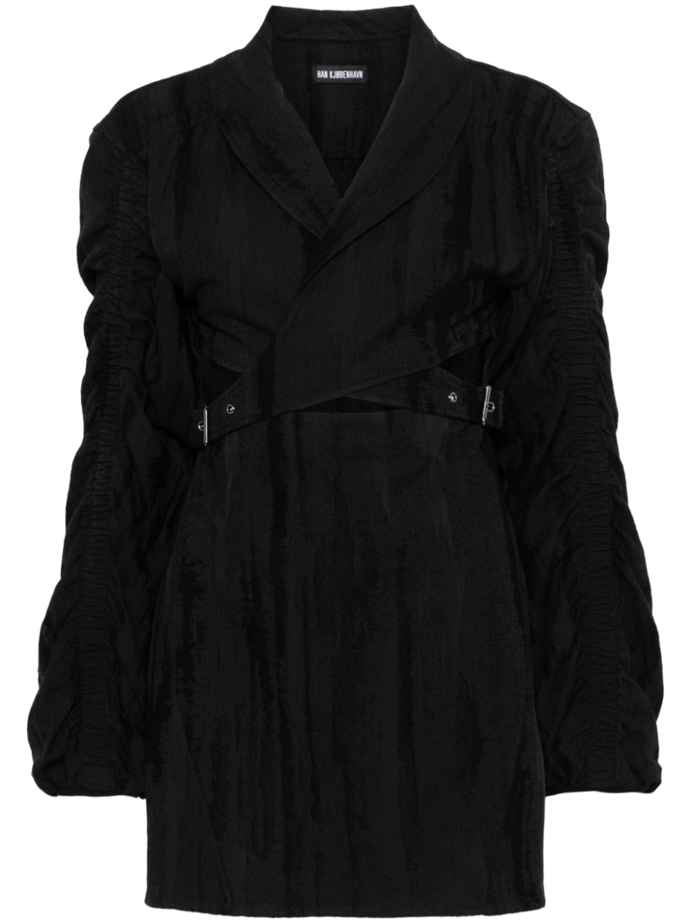 Wrap mini dress - Black